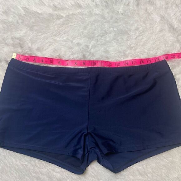 Rosegal Womens Plus Size 3X Navy Blue Swim Shorts Bottoms Stretchy Swimwear - Picture 2 of 9